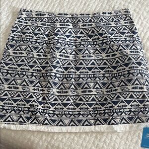 Cupshe Black and White Geometric A-Line Skirt